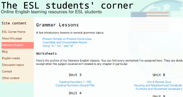 ESL Students' Corner screenshot